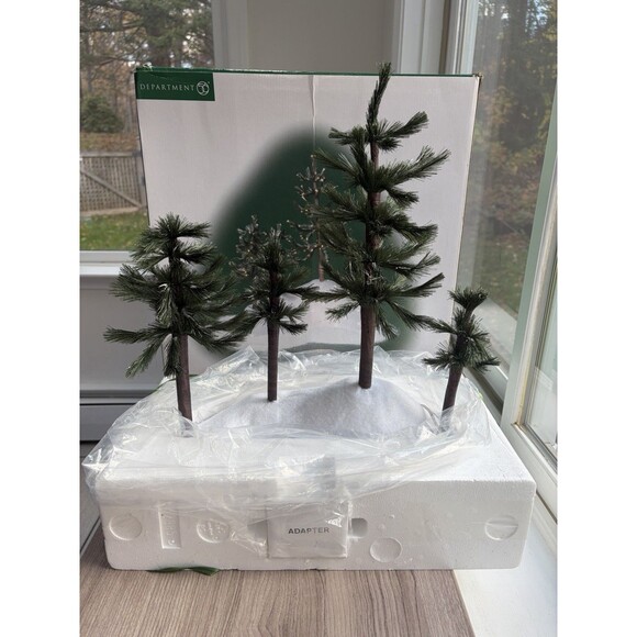 Dept 56 - Village Accessories - Fiber Optic Woods - Green Trees 56.52985 New - Picture 1 of 16